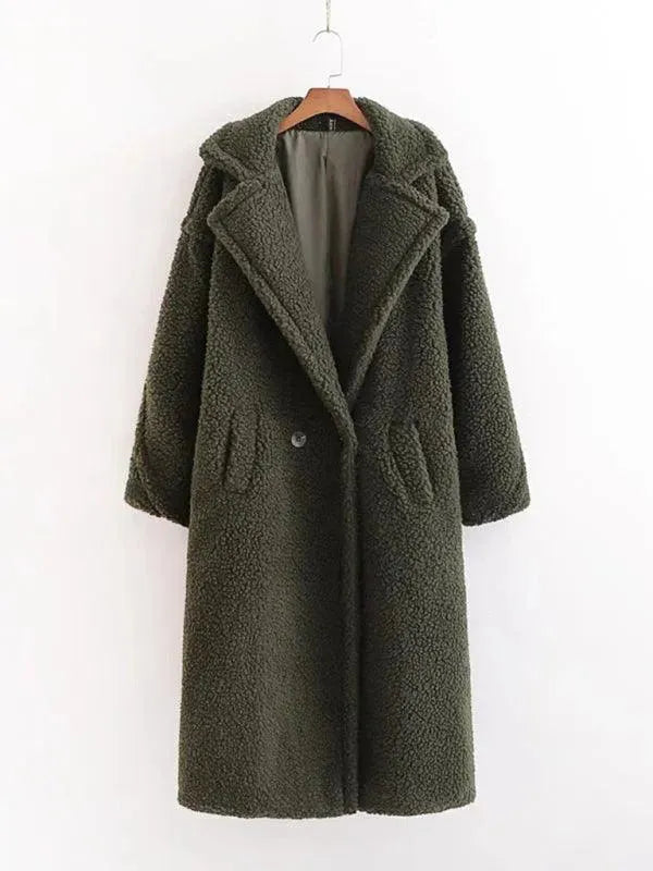 Manteau d'hiver femme chaud doublé de fourrure