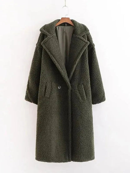 Manteau d'hiver femme chaud doublé de fourrure