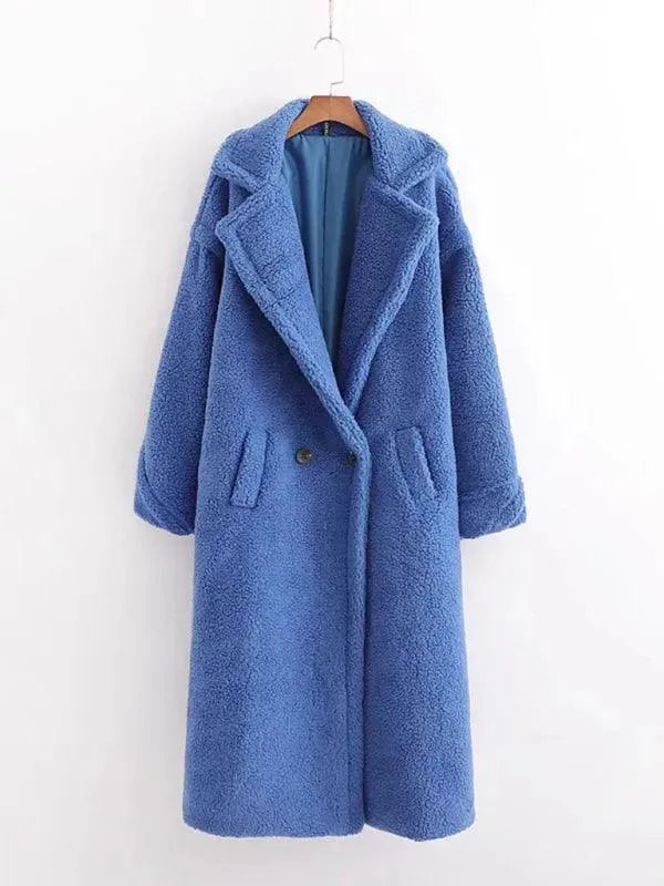 Manteau d'hiver femme chaud doublé de fourrure