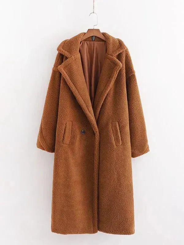 Manteau d'hiver femme chaud doublé de fourrure