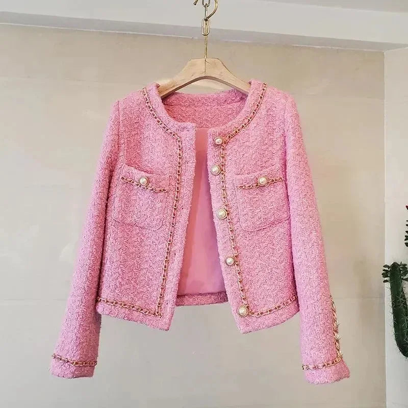 Veste élégante pour femme en tweed slim fit