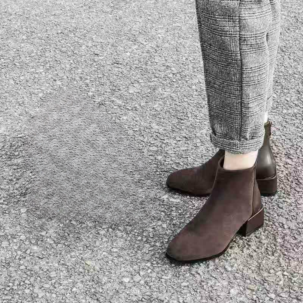 Damen Stiefeletten Hochzeitsschuhe Blockabsatz - IdealeKleiden