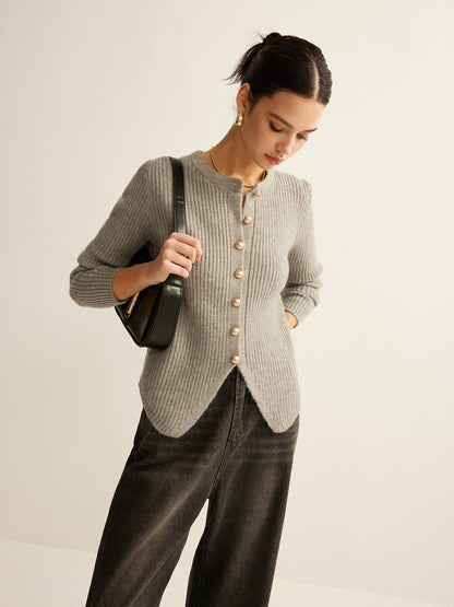 Damen Pullover Knopf Oben Modern - IdealeKleiden