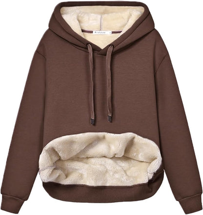 Sweat à capuche polaire doux et confortable pour femme