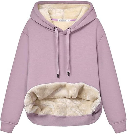 Sweat à capuche polaire doux et confortable pour femme