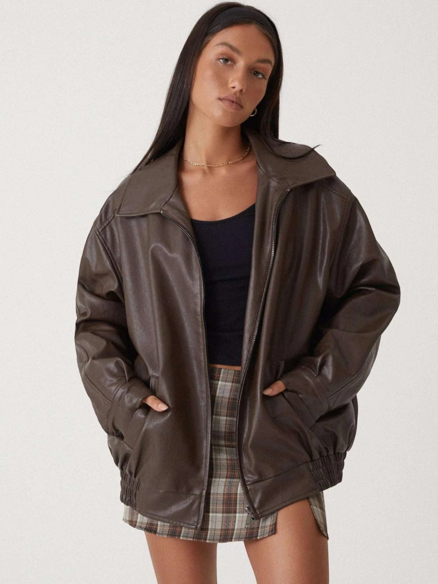 Stilvolle Frauenjacke Langarm Bomber - IdealeKleiden