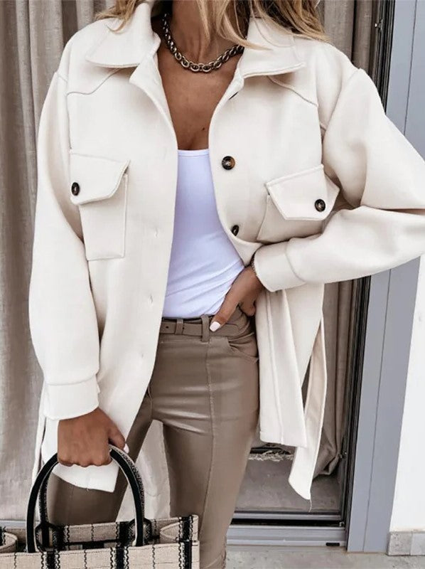 Damen Freizeitjacke Modern Baumwolle - IdealeKleiden