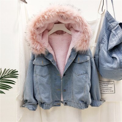 Veste d'hiver femme en jean stylée et chaude