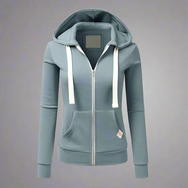 Veste polaire femme capuche fermeture éclair chaude