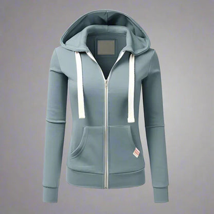 Veste polaire femme capuche fermeture éclair chaude