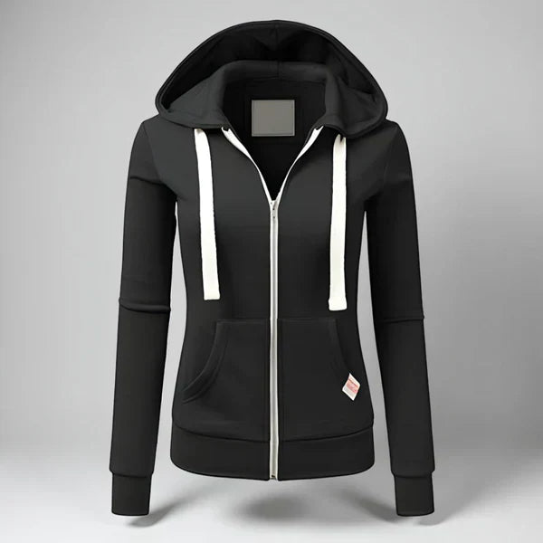 Veste polaire femme capuche fermeture éclair chaude