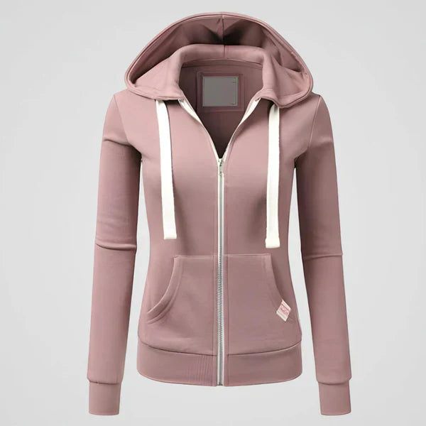 Veste polaire femme capuche fermeture éclair chaude