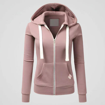 Veste polaire femme capuche fermeture éclair chaude