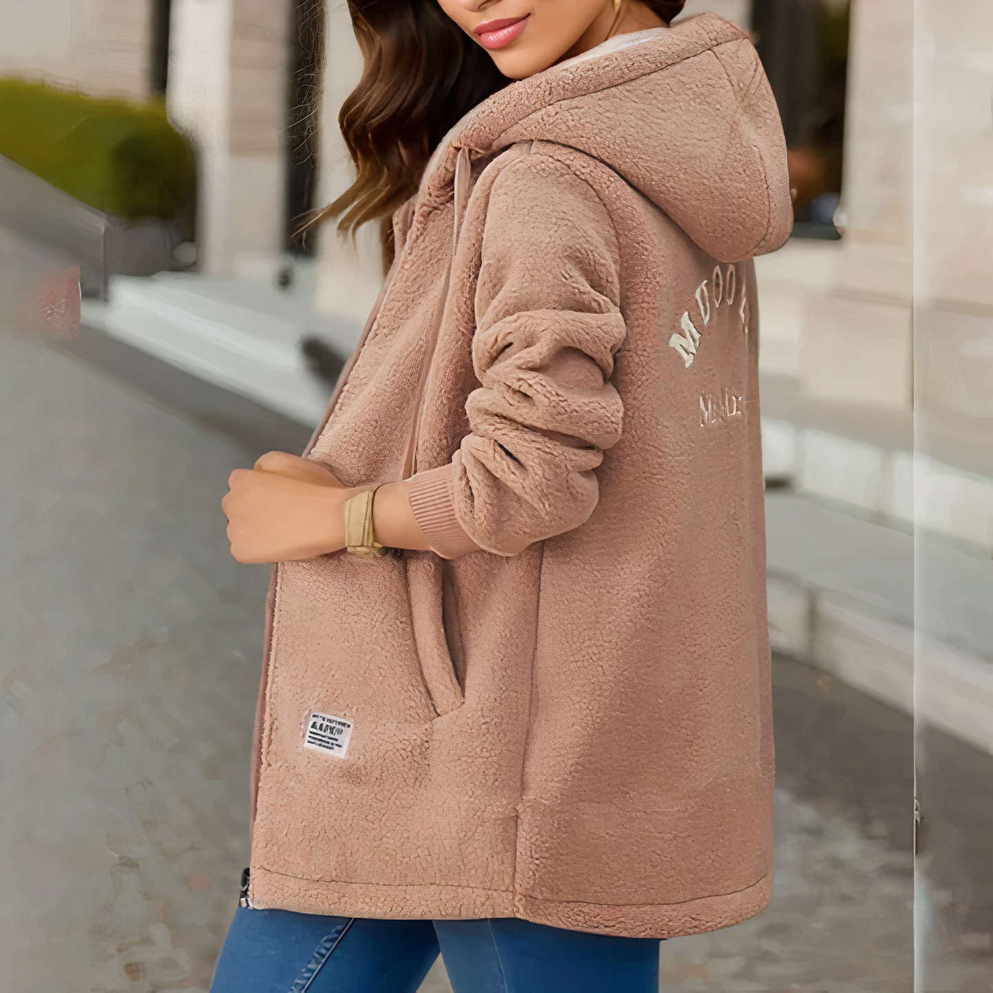 Veste polaire femme chaude à capuche