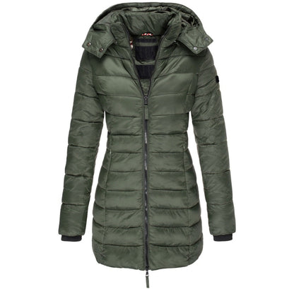 Parka d'hiver pour femme en duvet avec capuche