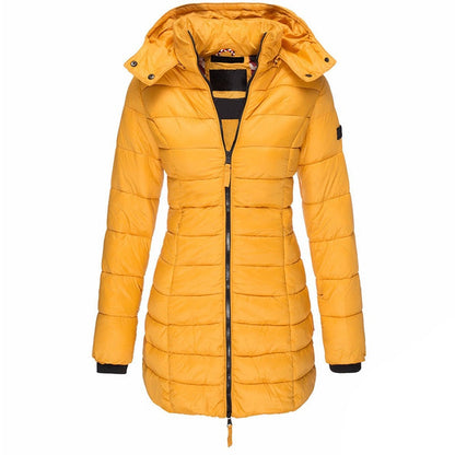 Parka d'hiver pour femme en duvet avec capuche