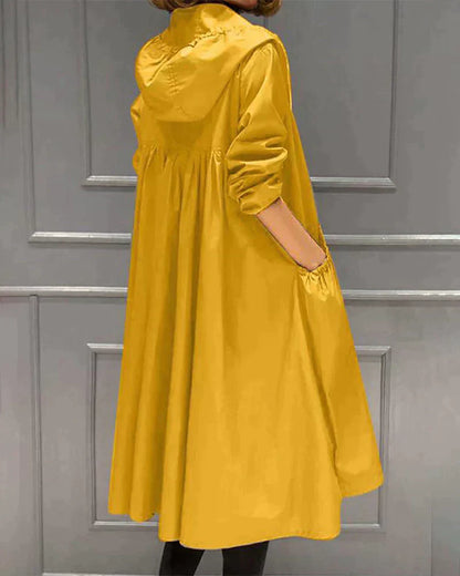 Veste imperméable femme Longueur genou Coupe ample