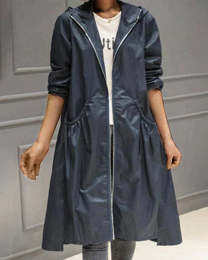 Veste imperméable femme Longueur genou Coupe ample