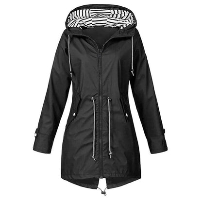 Veste de pluie pour femme imperméable avec capuche pour l'extérieur