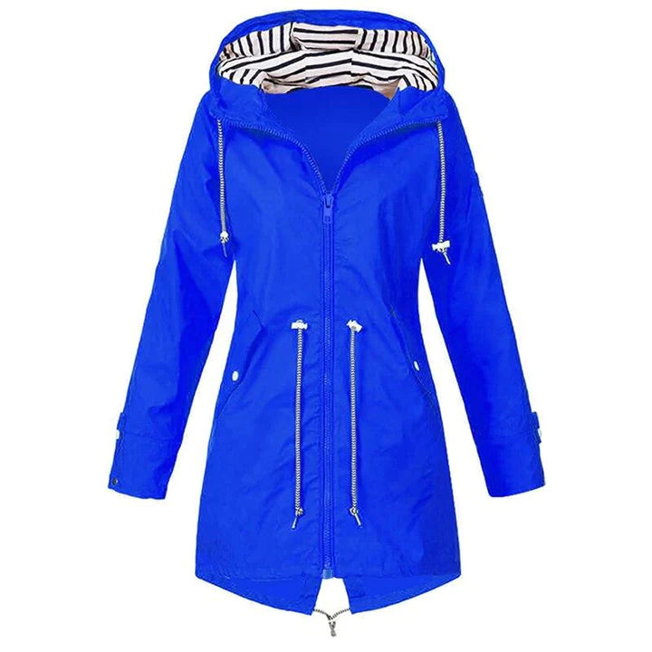 Veste de pluie pour femme imperméable avec capuche pour l'extérieur