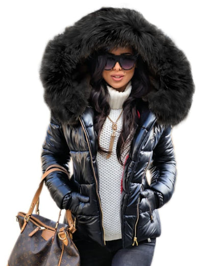 Parka d'hiver chaud à capuche pour femme