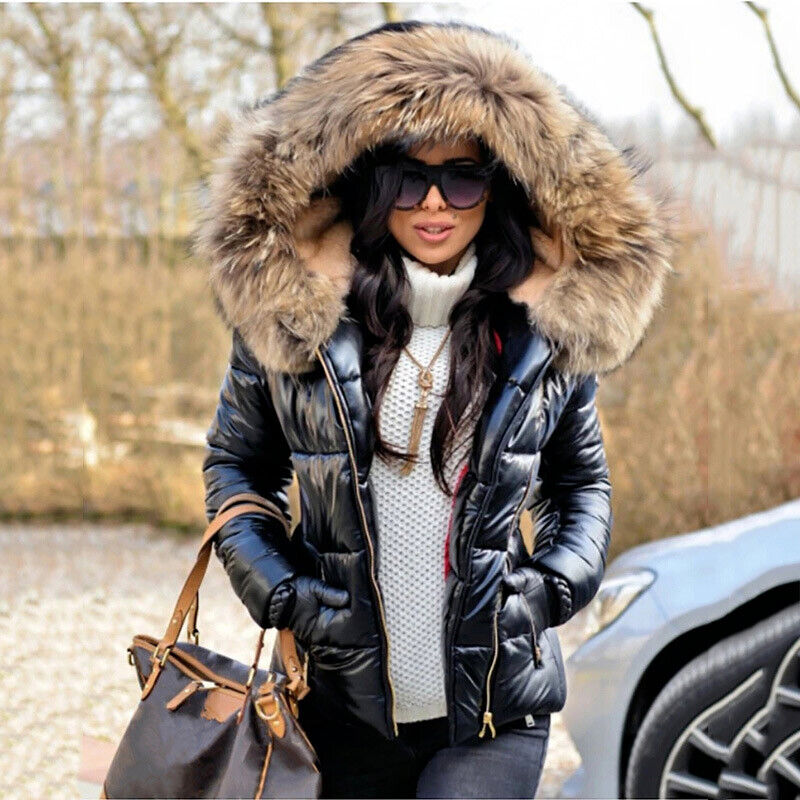 Parka d'hiver chaud à capuche pour femme