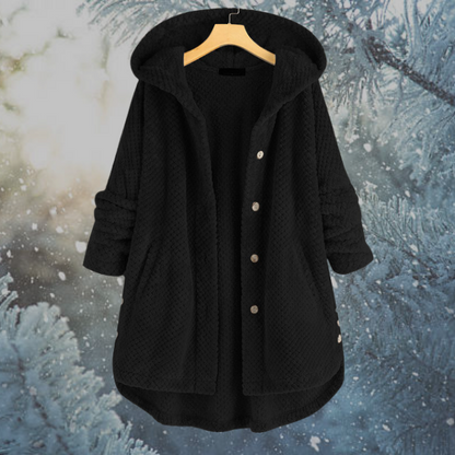 Veste d'hiver pour femme en polaire chaude avec capuche