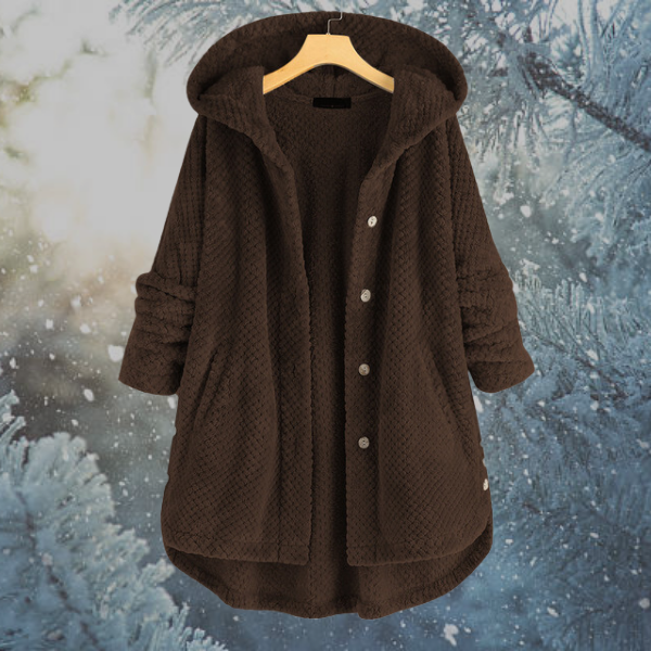 Veste d'hiver pour femme en polaire chaude avec capuche