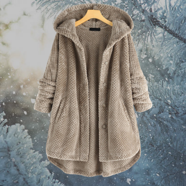 Veste d'hiver pour femme en polaire chaude avec capuche