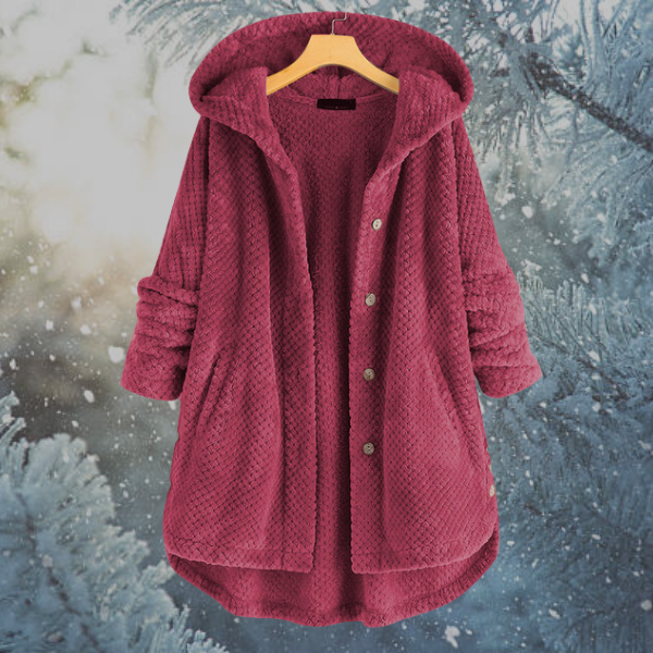 Veste d'hiver pour femme en polaire chaude avec capuche