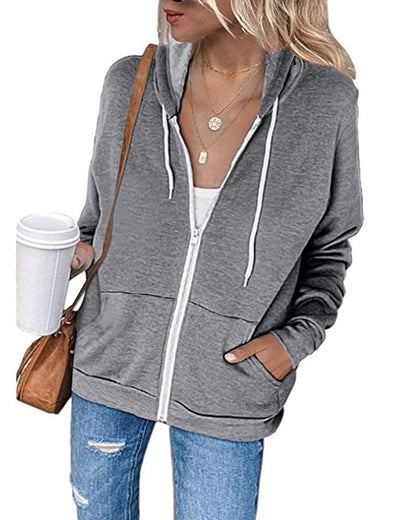 Sweat à capuche zippé pour femme