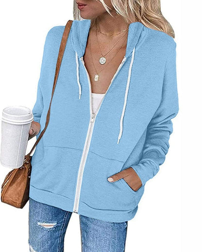 Sweat à capuche zippé pour femme