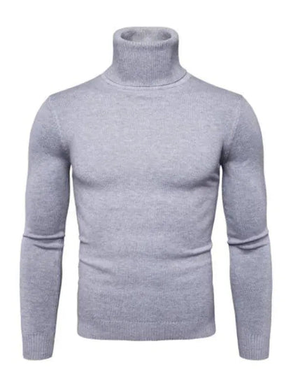 Pull homme chaud tricot épais col roulé