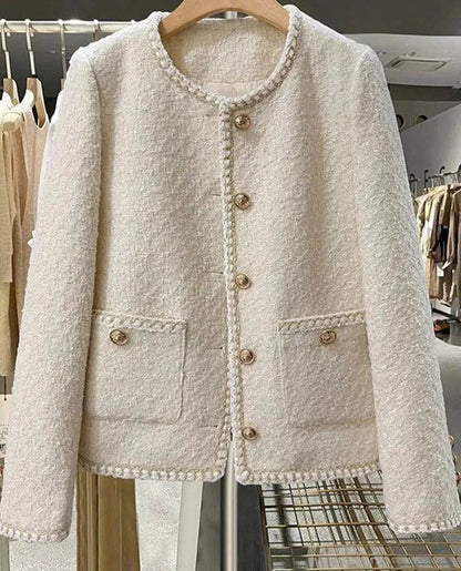 Veste courte stylée pour femme en tweed