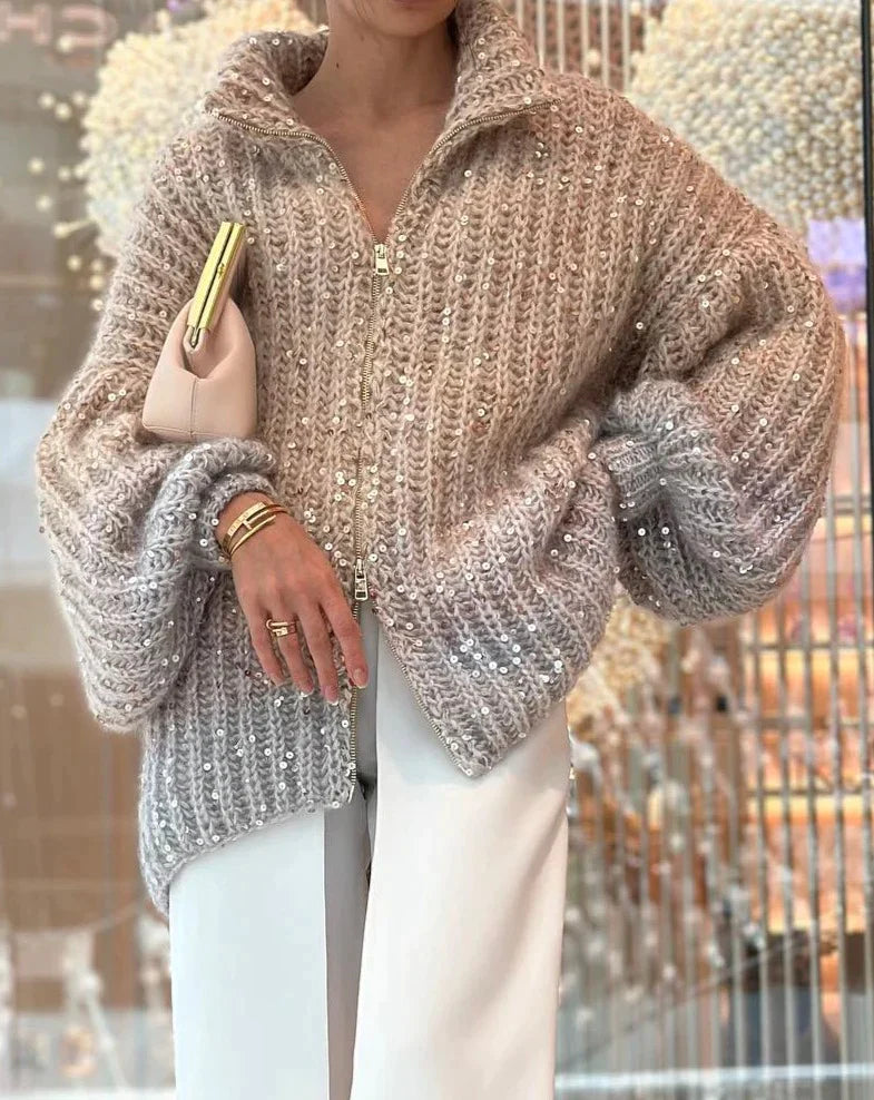 Gilet élégant pailleté Robe de soirée femme