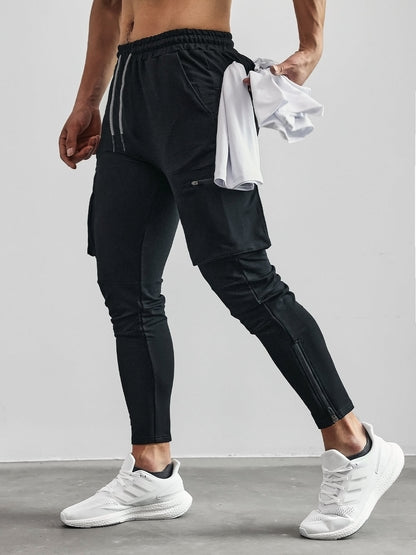 Herren Jogginghose Cargo Bequem Mit Taschen - IdealeKleiden