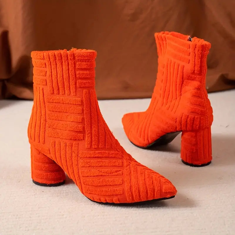 Bottes élégantes pour femme avec talon bloc