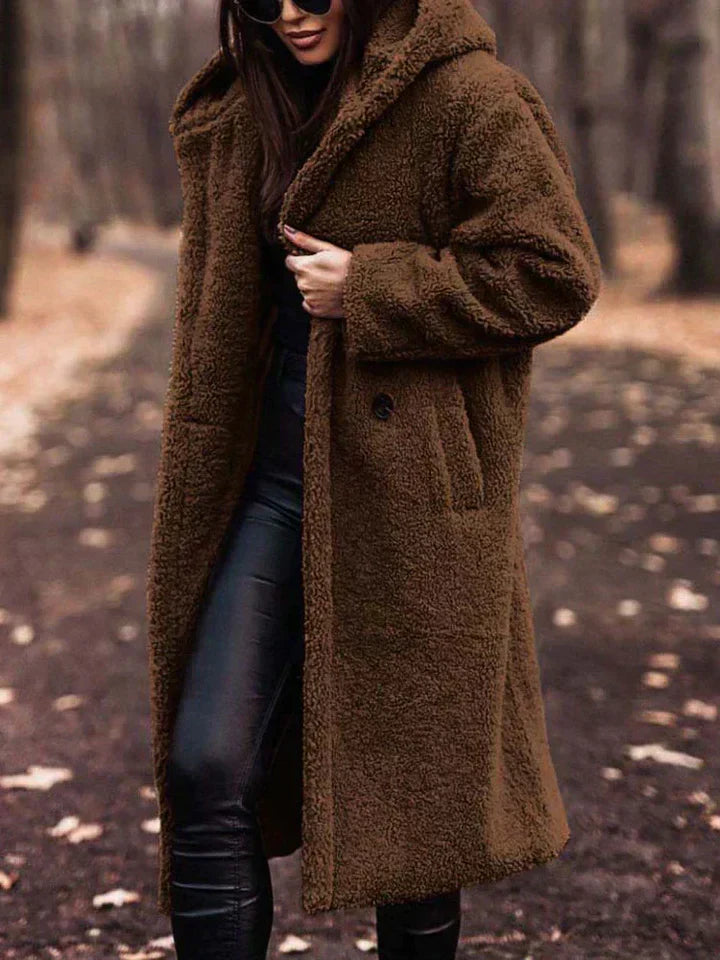 Manteau d'hiver long et chaud pour femme