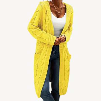 Cardigan à capuche confortable et chaud
