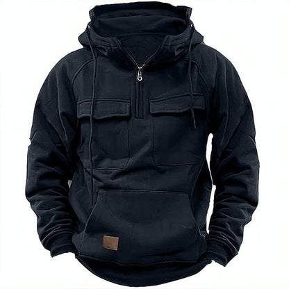 Sweat à capuche d'hiver pour hommes en polaire chaude