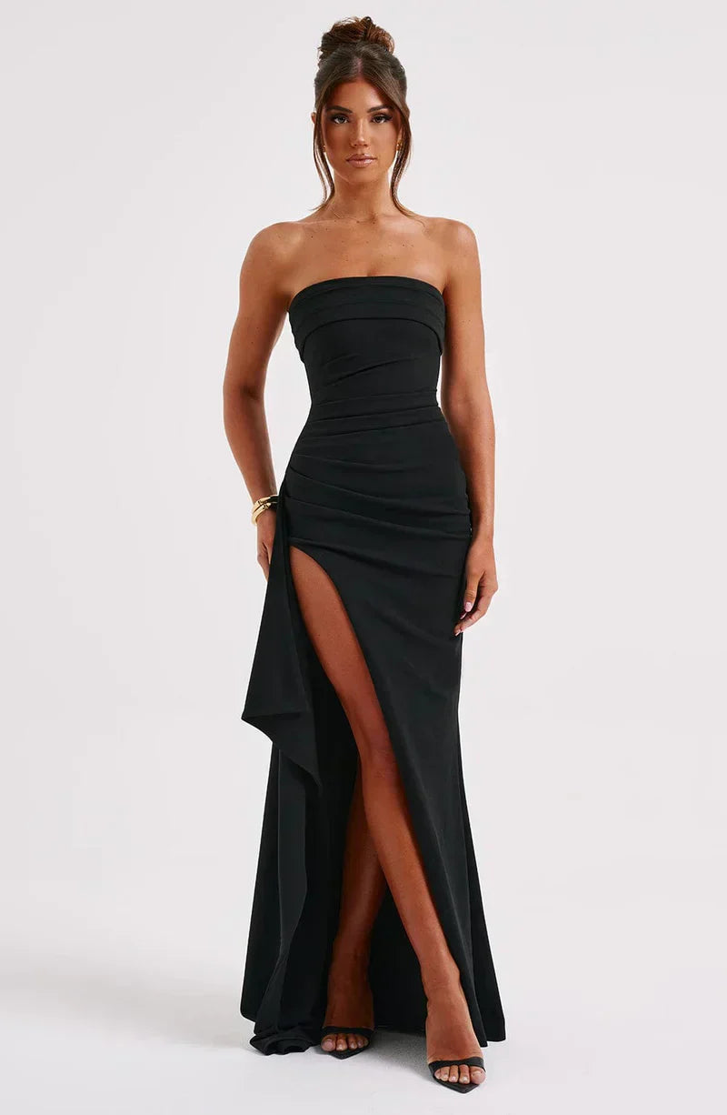 Robe longue élégante Coupe évasée Femme
