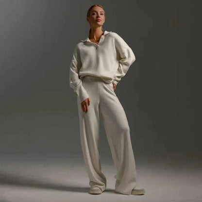 Ensemble classique deux pièces pull et pantalon large